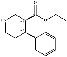 顺式-4-苯基-3-哌啶羧酸乙酯 结构式