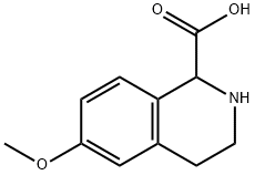 1-Isoquinolinecarboxylic acid, 1,2,3,4-tetrahydro-6-methoxy- 化学構造式