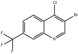 3-Bromo-4-chloro-7-trifluoromethylquinoline 结构式