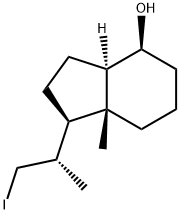 (1R,3aR,4S,7aR)-Octahydro-1-[(1S)-2-iodo-1-methylethyl]-7a-methyl-1H-inden-4-ol Struktur