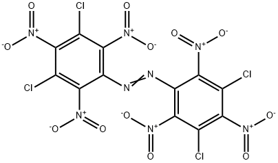 Bis(3,5-dichloro-2,4,6-trinitrophenyl)-diazene 结构式