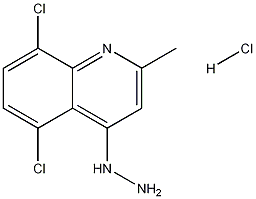 5,8-Dichloro-4-hydrazino-2-methylquinoline hydrochloride Struktur