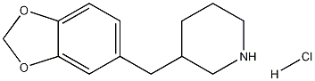 3-Benzo[1,3]dioxol-5-ylmethyl-piperidine hydrochloride Struktur
