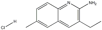 2-Amino-3-ethyl-6-methylquinoline hydrochloride Struktur