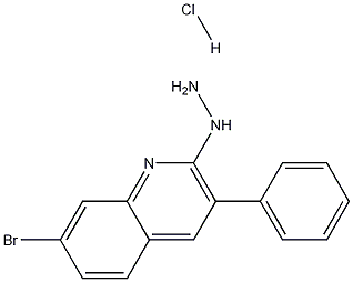 7-Bromo-2-hydrazino-3-phenylquinoline hydrochloride Struktur