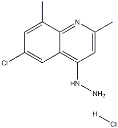 6-Chloro-2,8-dimethyl-4-hydrazinoquinoline hydrochloride Struktur