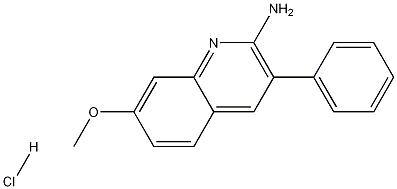 2-Amino-7-methoxy-3-phenylquinoline hydrochloride Struktur
