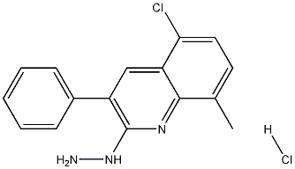 5-Chloro-2-hydrazino-8-methyl-3-phenylquinoline hydrochloride,1170222-17-9,结构式