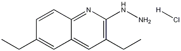 3,6-Diethyl-2-hydrazinoquinoline hydrochloride 化学構造式