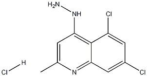 5,7-Dichloro-4-hydrazino-2-methylquinoline hydrochloride 结构式