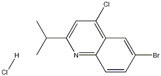6-Bromo-4-chloro-2-isopropylquinoline hydrochloride 化学構造式