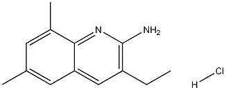 2-Amino-6,8-dimethyl-3-ethylquinoline hydrochloride Struktur