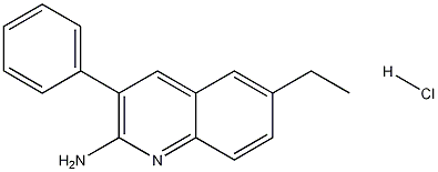 2-Amino-6-ethyl-3-phenylquinoline hydrochloride Structure