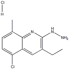 5-Chloro-3-ethyl-2-hydrazino-8-methylquinoline hydrochloride Struktur