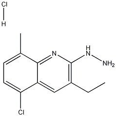 5-Chloro-3-ethyl-2-hydrazino-8-methylquinoline hydrochloride Structure