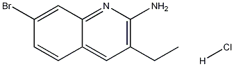 2-Amino-7-bromo-3-ethylquinoline hydrochloride Struktur