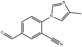 Benzonitrile, 5-formyl-2-(4-methyl-1H-imidazol-1-yl)- Structure