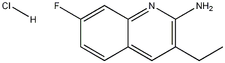 2-Amino-3-ethyl-7-fluoroquinoline hydrochloride Struktur