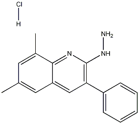 2-Hydrazino-6,8-dimethyl-3-phenylquinoline hydrochloride Struktur