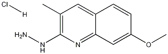 2-Hydrazino-7-methoxy-3-methylquinoline hydrochloride Struktur