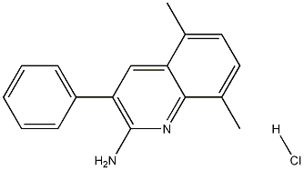 2-Amino-5,8-dimethyl-3-phenylquinoline hydrochloride Struktur