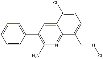 2-Amino-5-chloro-8-methyl-3-phenylquinoline hydrochloride 结构式