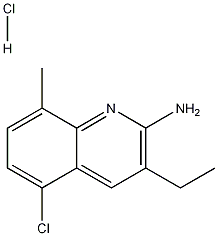 2-Amino-5-chloro-3-ethyl-8-methylquinoline hydrochloride 结构式