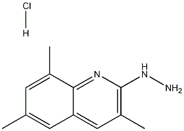 2-Hydrazino-3,6,8-trimethylquinoline hydrochloride Struktur
