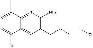 2-Amino-5-chloro-8-methyl-3-propylquinoline hydrochloride Struktur