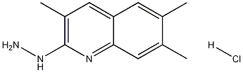2-Hydrazino-3,6,7-trimethylquinoline hydrochloride Struktur