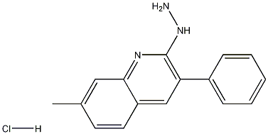 2-Hydrazino-7-methyl-3-phenylquinoline hydrochloride Struktur