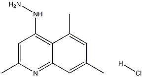 4-Hydrazino-2,5,7-trimethylquinoline hydrochloride,1170959-06-4,结构式