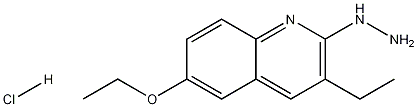 3-Ethyl-2-hydrazino-6-ethoxyquinoline hydrochloride Struktur