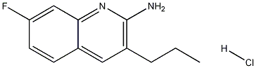 2-Amino-7-fluoro-3-propylquinoline hydrochloride 化学構造式