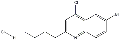 6-Bromo-4-chloro-2-butylquinoline hydrochloride,1171071-46-7,结构式