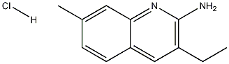 2-Amino-3-ethyl-7-methylquinoline hydrochloride Struktur