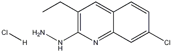 7-Chloro-3-ethyl-2-hydrazinoquinoline hydrochloride Struktur