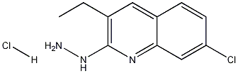 7-Chloro-3-ethyl-2-hydrazinoquinoline hydrochloride 化学構造式