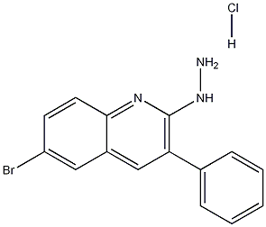 6-Bromo-2-hydrazino-3-phenylquinoline hydrochloride Struktur