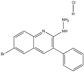 6-Bromo-2-hydrazino-3-phenylquinoline hydrochloride Structure