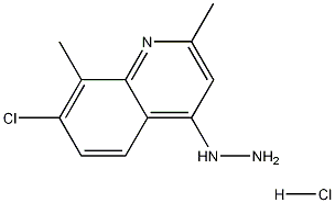 7-氯-2,8-二甲基-4-肼基喹啉盐酸盐,1171376-80-9,结构式