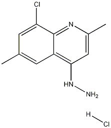 8-Chloro-2,6-dimethyl-4-hydrazinoquinoline hydrochloride Struktur