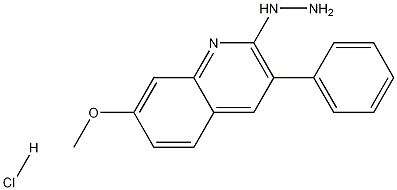 2-Hydrazino-7-methoxy-3-phenylquinoline hydrochloride Struktur