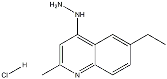 6-Ethyl-4-hydrazino-2-methylquinoline hydrochloride Struktur