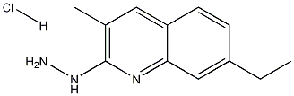 2-Hydrazino-7-ethyl-3-methylquinoline hydrochloride 化学構造式