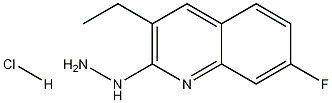 3-Ethyl-7-fluoro-2-hydrazinoquinoline hydrochloride,1171561-34-4,结构式