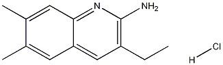 2-Amino-6,7-dimethyl-3-ethylquinoline hydrochloride Struktur