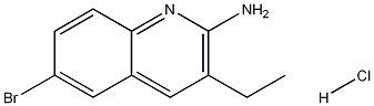 2-Amino-6-bromo-3-ethylquinoline hydrochloride Struktur
