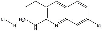 7-Bromo-3-ethyl-2-hydrazinoquinoline hydrochloride,1171621-49-0,结构式