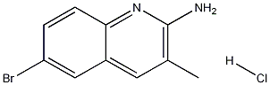 2-Amino-6-bromo-3-methylquinoline hydrochloride 化学構造式